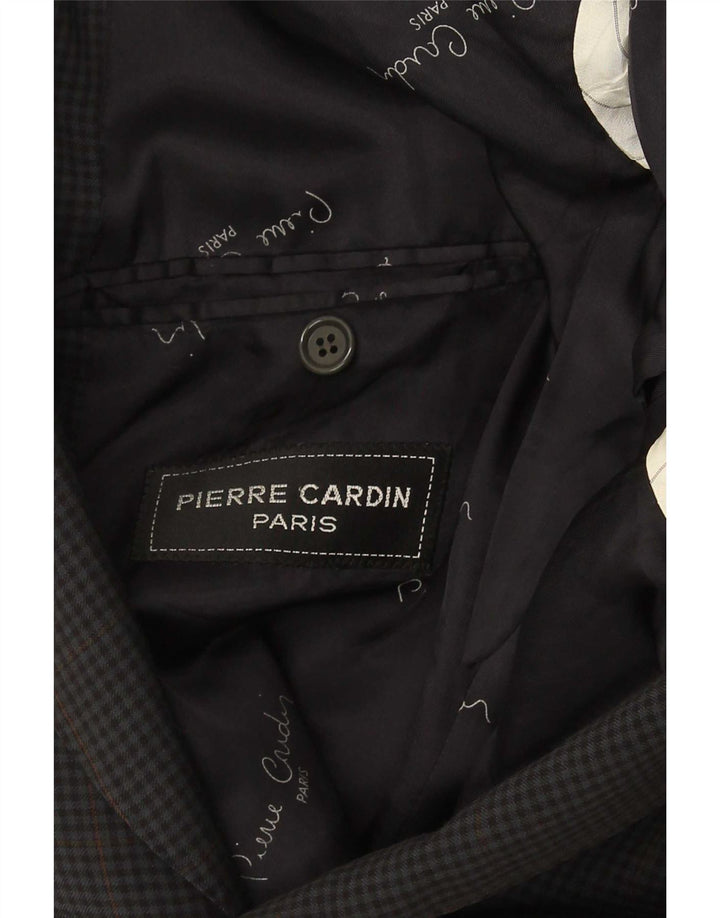 Pierre Cardin Herren-Blazer mit 2 Knöpfen, UK 38, Mittelgrau kariert