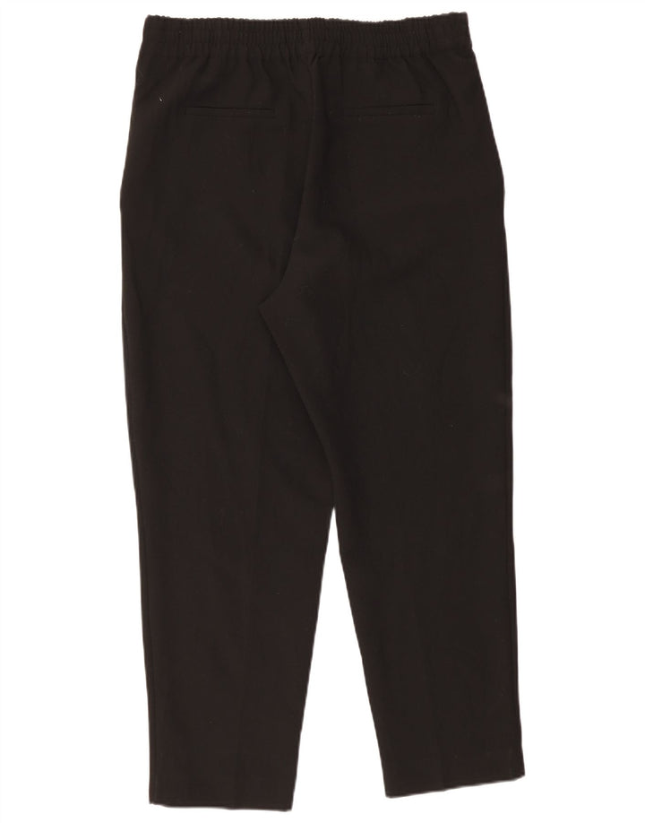 Zara Damen Tapered Chino-Hose, Größe L, W33, L27, Schwarz, Polyester