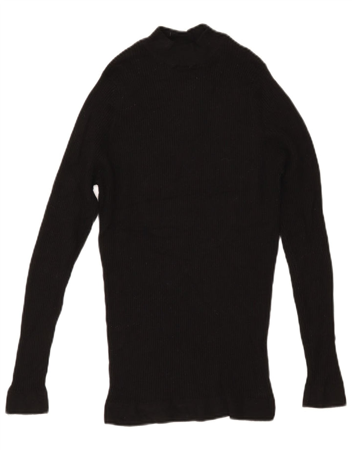 ZARA Damen-Pullover mit Rollkragen, Gr. 8, Schwarz, Viskose
