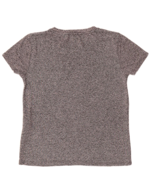 LEVI'S Damen T-Shirt Top UK 10 Small Grau geflecktes Polyester