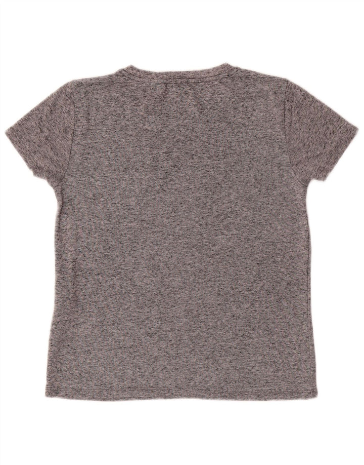 LEVI'S Damen T-Shirt Top UK 10 Small Grau geflecktes Polyester