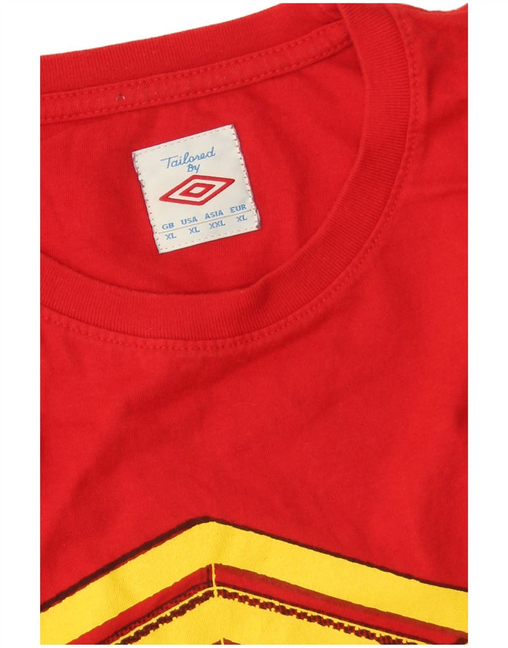 UMBRO Herren Grafik T-Shirt Top XL Rot