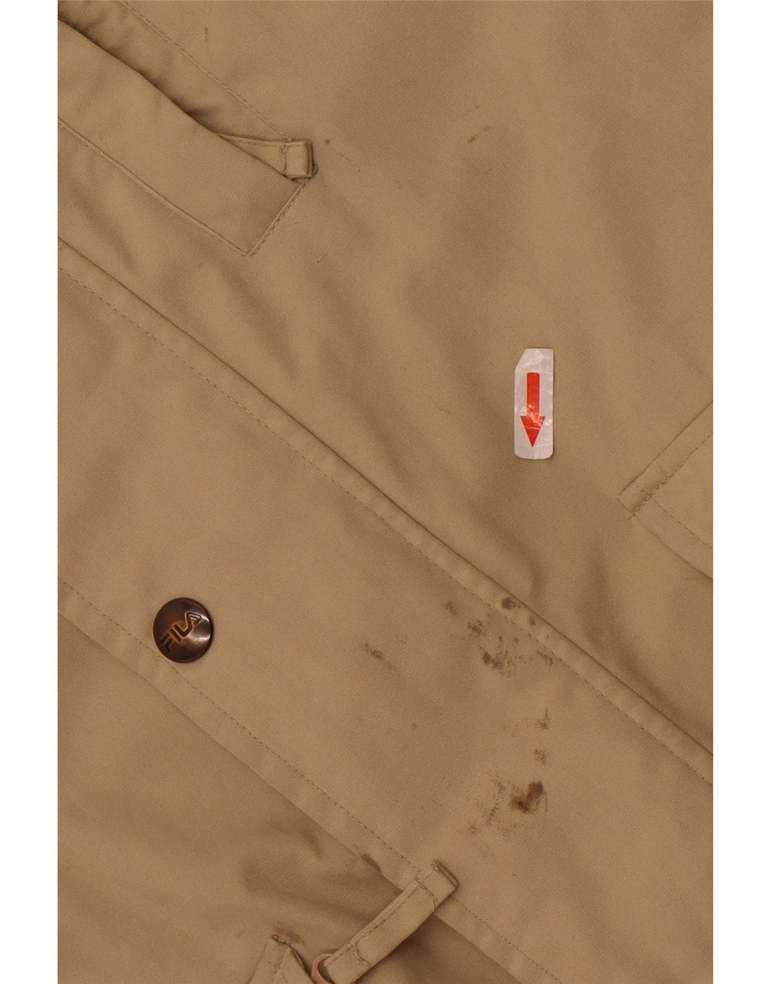 Fila Herren-Windbreakerjacke mit Kapuze IT 52 XL Beige Polyester