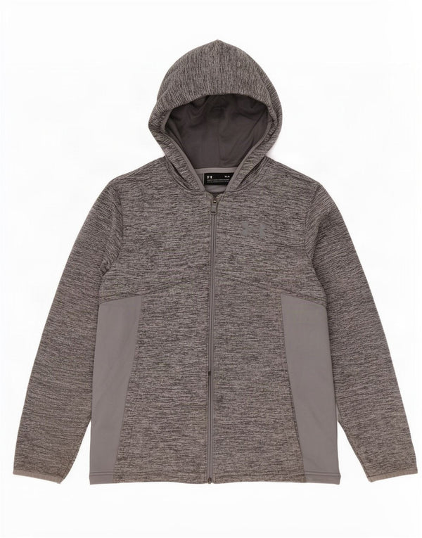 Under Armour Cold Gear Kapuzenpullover mit Reißverschluss für Jungen, 11–12 Jahre, Größe L, Grau