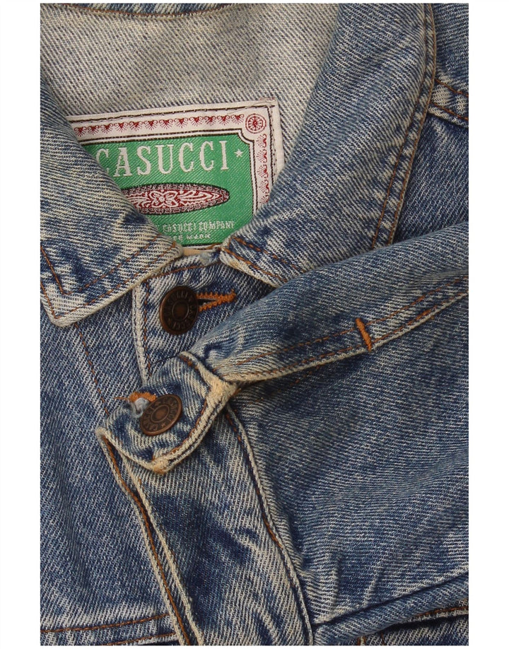Casucci Herren Jeansjacke UK 36 Small Blaue Baumwolle