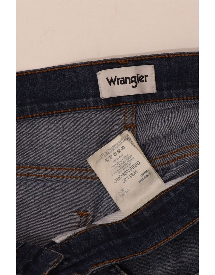 Wrangler Herren Greensboro Slim Jeans W33 L30 Marineblau Polyester