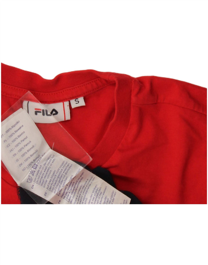 Fila Herren-T-Shirt mit Grafik, Größe S, mehrfarbig, Colourblock-Baumwolle
