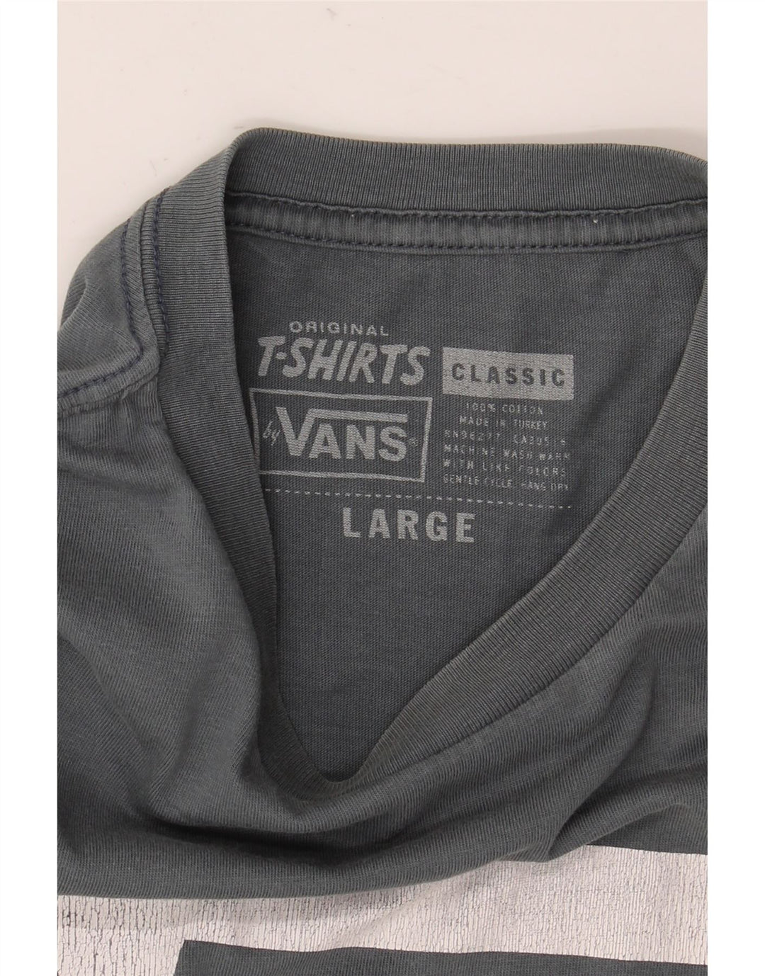 Vans Herren-T-Shirt mit klassischer Grafik, Größe L, Grau