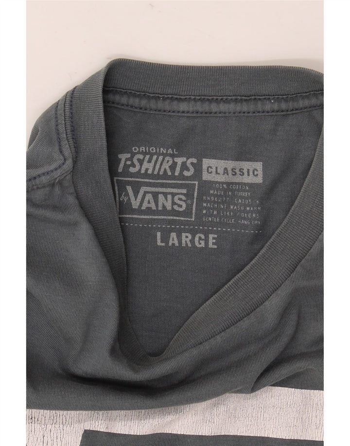 Vans Herren-T-Shirt mit klassischer Grafik, Größe L, Grau