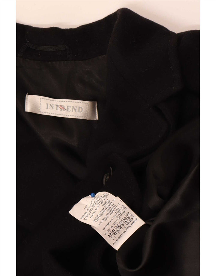Intrend Damenmantel UK 12 Mittelschwarze Wolle