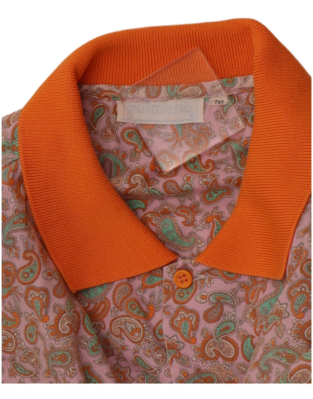 PULLOVERIA Herren Kurzarmhemd Mittelrosa Paisley Retro