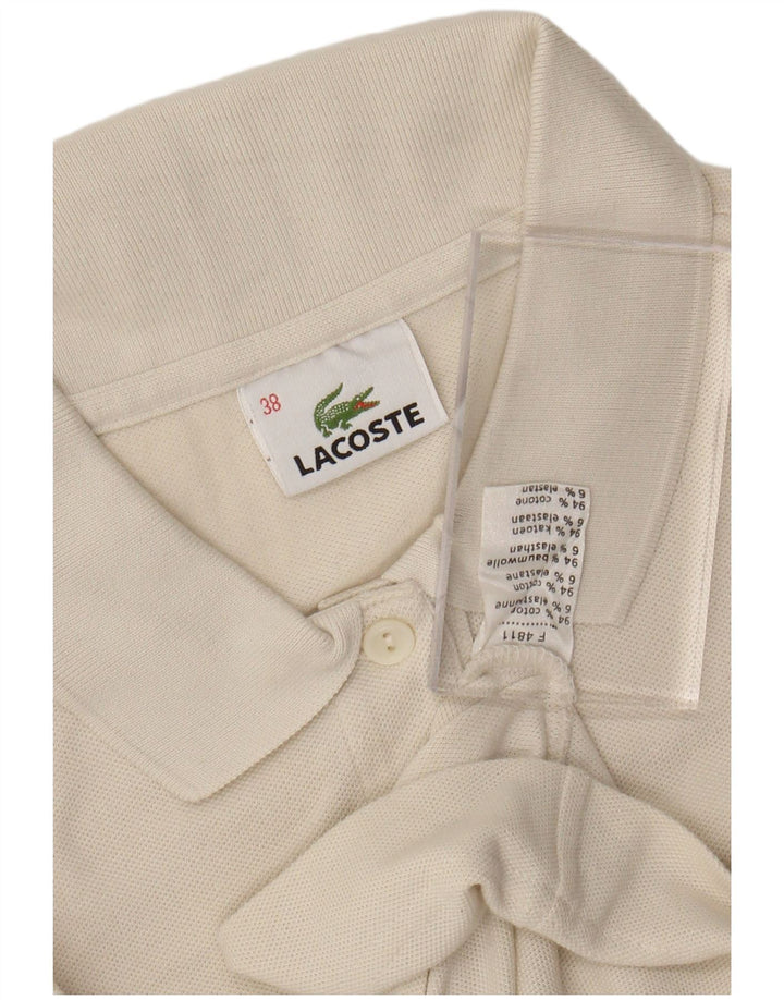 LACOSTE Damen-Poloshirt, Größe 38, mittelweiße Baumwolle