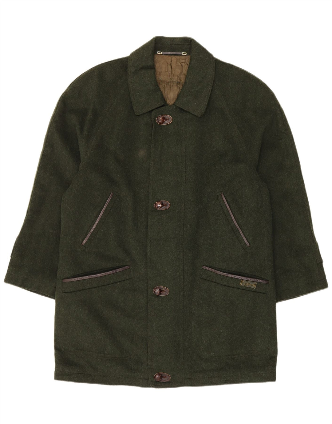 Rehbochloden Herrenmantel UK 46 3XL Khaki Wolle