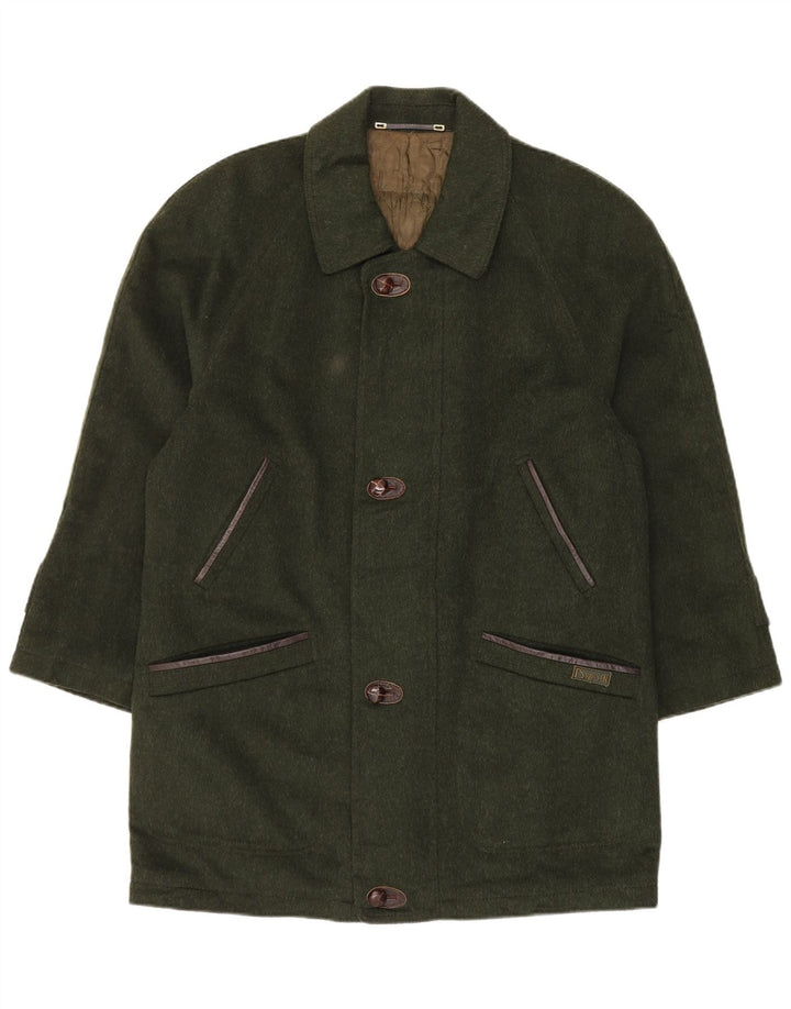 Rehbochloden Herrenmantel UK 46 3XL Khaki Wolle