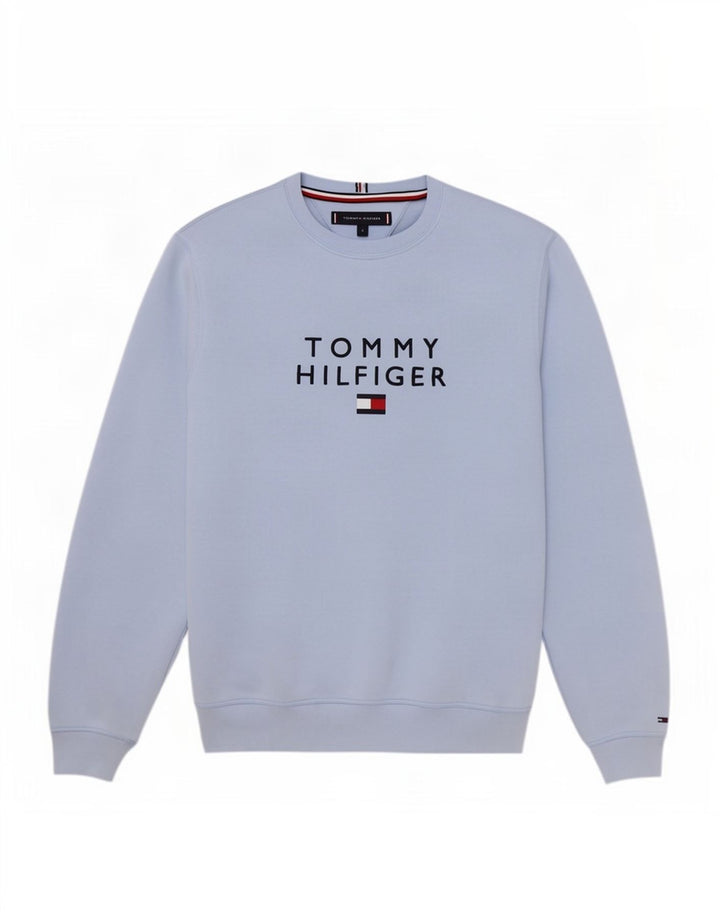 Tommy Hilfiger Herren-Sweatshirt mit Grafik, klein, blau, Baumwolle