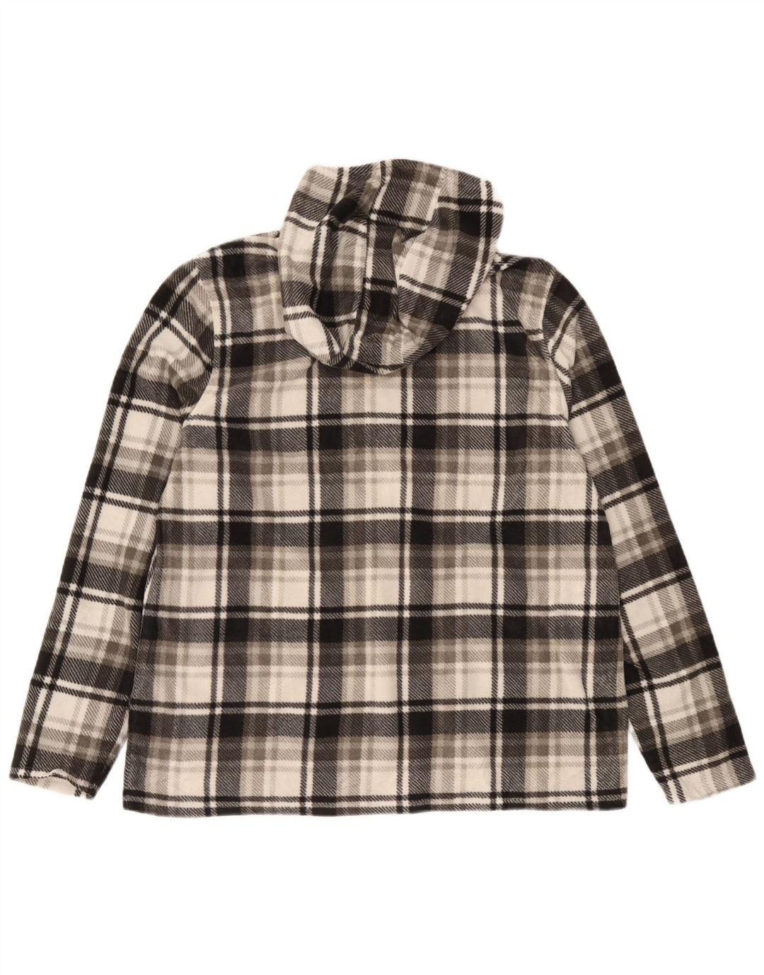 O'Neill Herren-Fleecepullover mit Kapuze und Reißverschluss, 2XL, grau kariert, Polyester