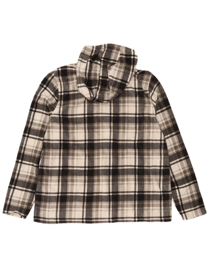 O'Neill Herren-Fleecepullover mit Kapuze und Reißverschluss, 2XL, grau kariert, Polyester