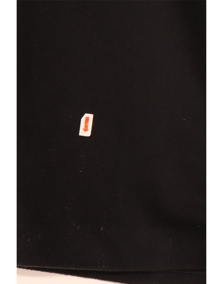 Bugatti Herrenmantel UK 38 Mittelschwarze Wolle