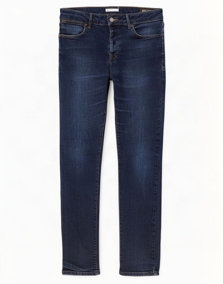 Topman Herren Slim Jeans W32 L32 Marineblau Baumwolle