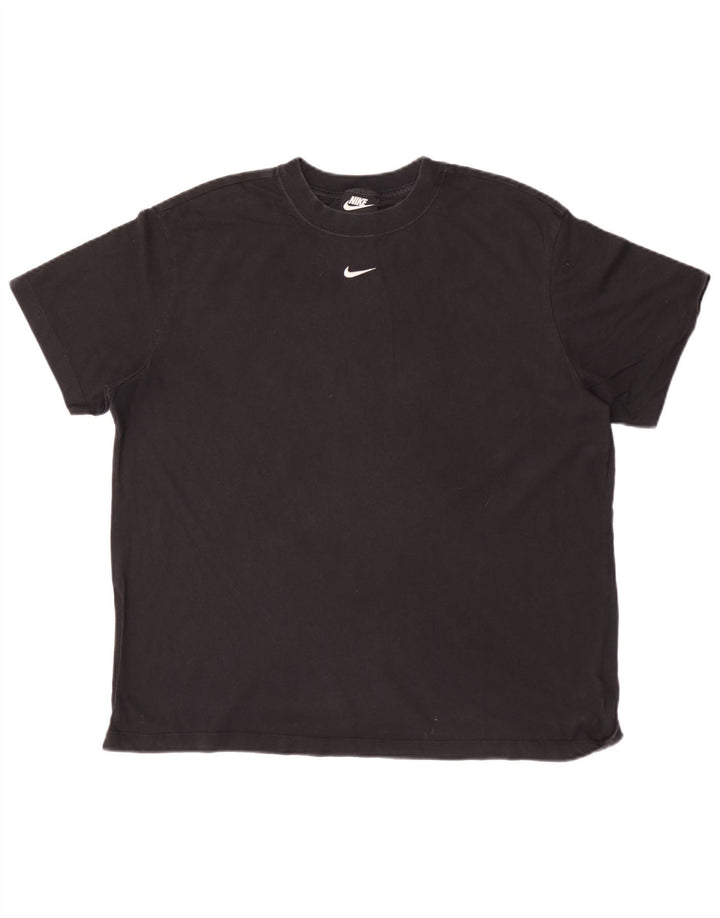 NIKE Herren T-Shirt Top Medium Schwarz Baumwolle