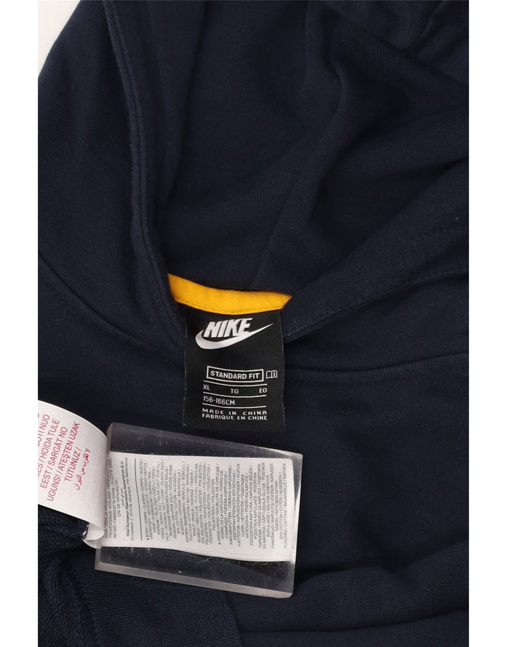 NIKE Mädchen Crop Standard Fit Hoodie Pullover 13–14 Jahre XL Marineblau