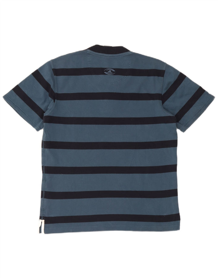Adidas Herren T-Shirt Top mittelblau gestreift aus Baumwolle