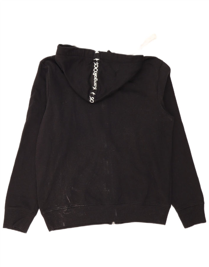 KANGAROOS Herren-Kapuzenpullover mit grafischem Reißverschluss, mittelschwarz, Baumwolle