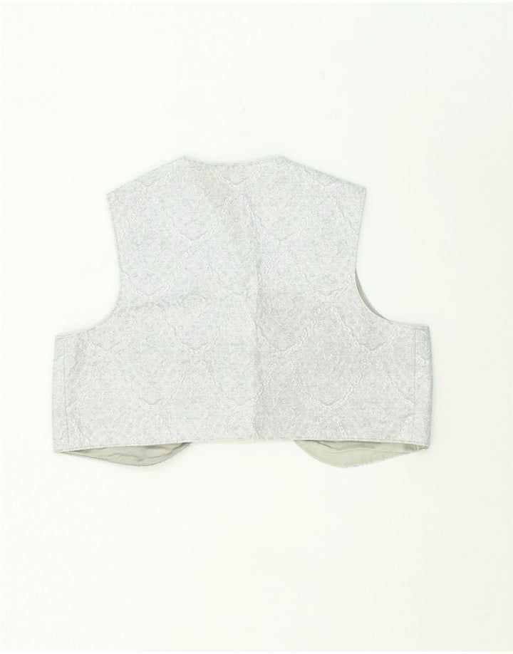 VINTAGE Womens Waistcoat UK 14 Large Grey | Vintage Vintage | Thrift | Second-Hand Vintage | Used Clothing | Messina Hembry 