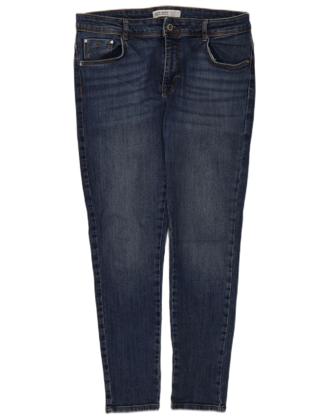 Zara Damen Slim Jeans EU 42 Large W32 L28 Blau