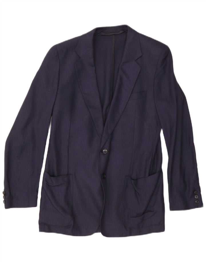 Vintage Herren 2-Knopf-Blazerjacke UK 36 Small Marineblau