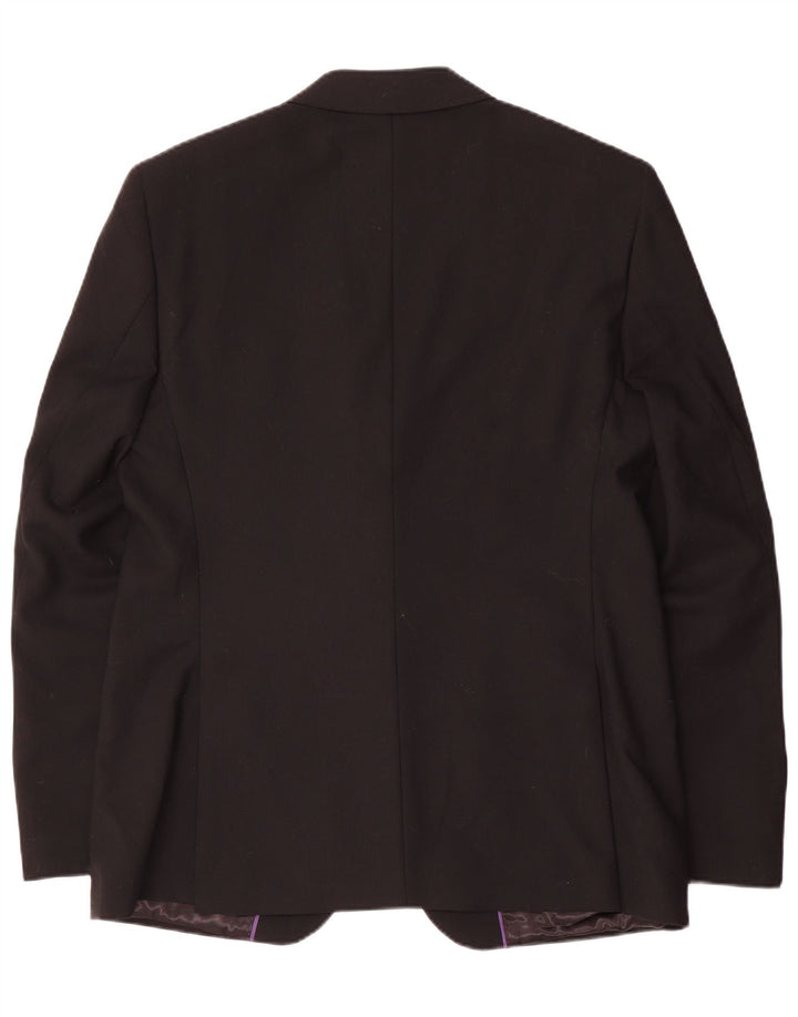 Marks & Spencer Herren-Blazer mit maßgeschneiderter Passform, 2 Knöpfe, Gr. 42, Schwarz