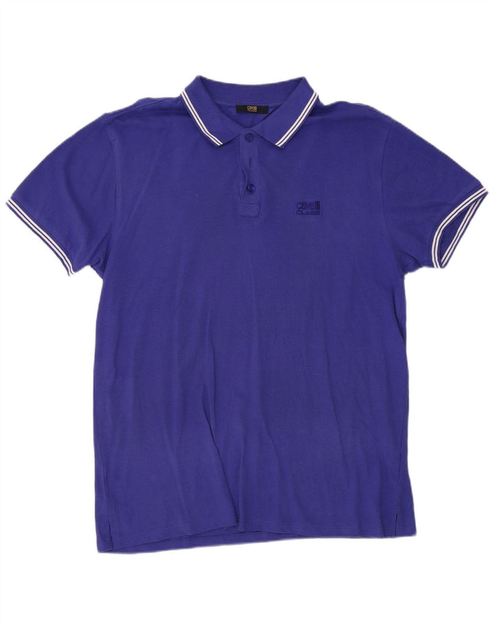 Cavalli Herren Poloshirt 2XL Blau Baumwolle