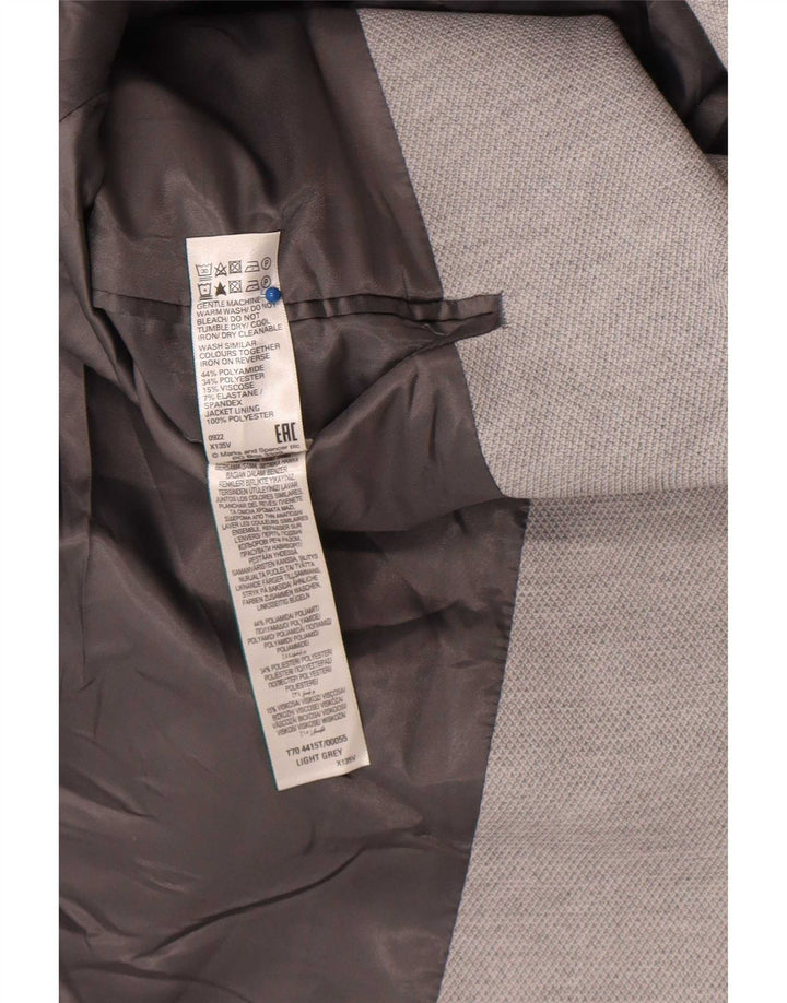 Marks & Spencer Herren-Blazer mit 2 Knöpfen, UK 48, 2XL, Grau, Polyamid