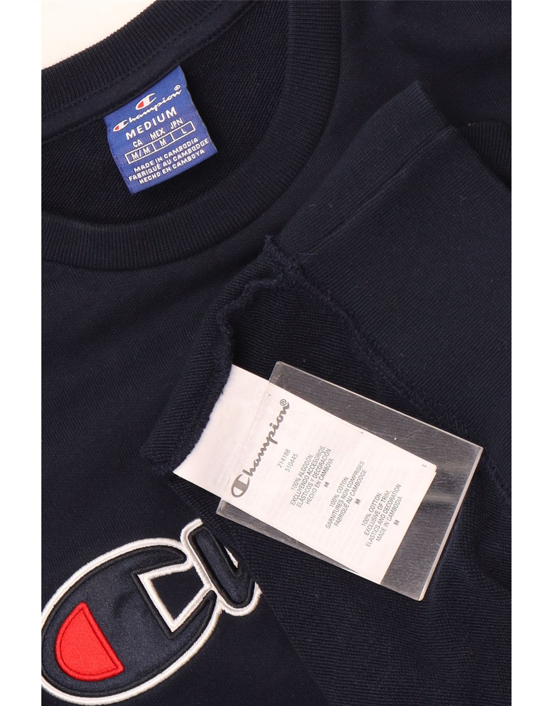 Champion Herren Grafik-Sweatshirt-Pullover, mittelmarineblaue Baumwolle