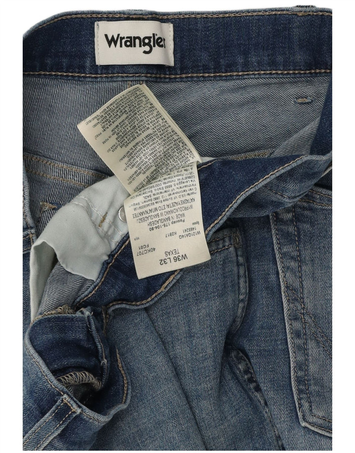 Wrangler Herren Texas Straight Jeans W36 L30 Blaue Baumwolle