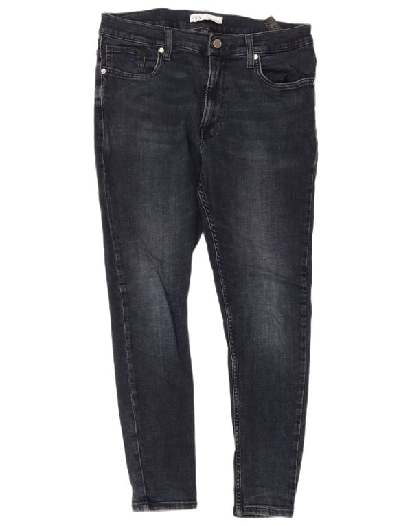 Zara Herren Skinny Jeans EU 44 Large W34 L27 Marineblaue Baumwolle