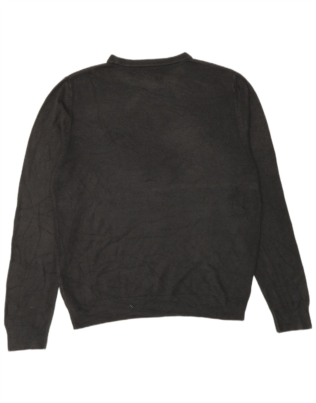 Marks & Spencer Herren-Pullover mit Rundhalsausschnitt, groß, aus schwarzem Acryl