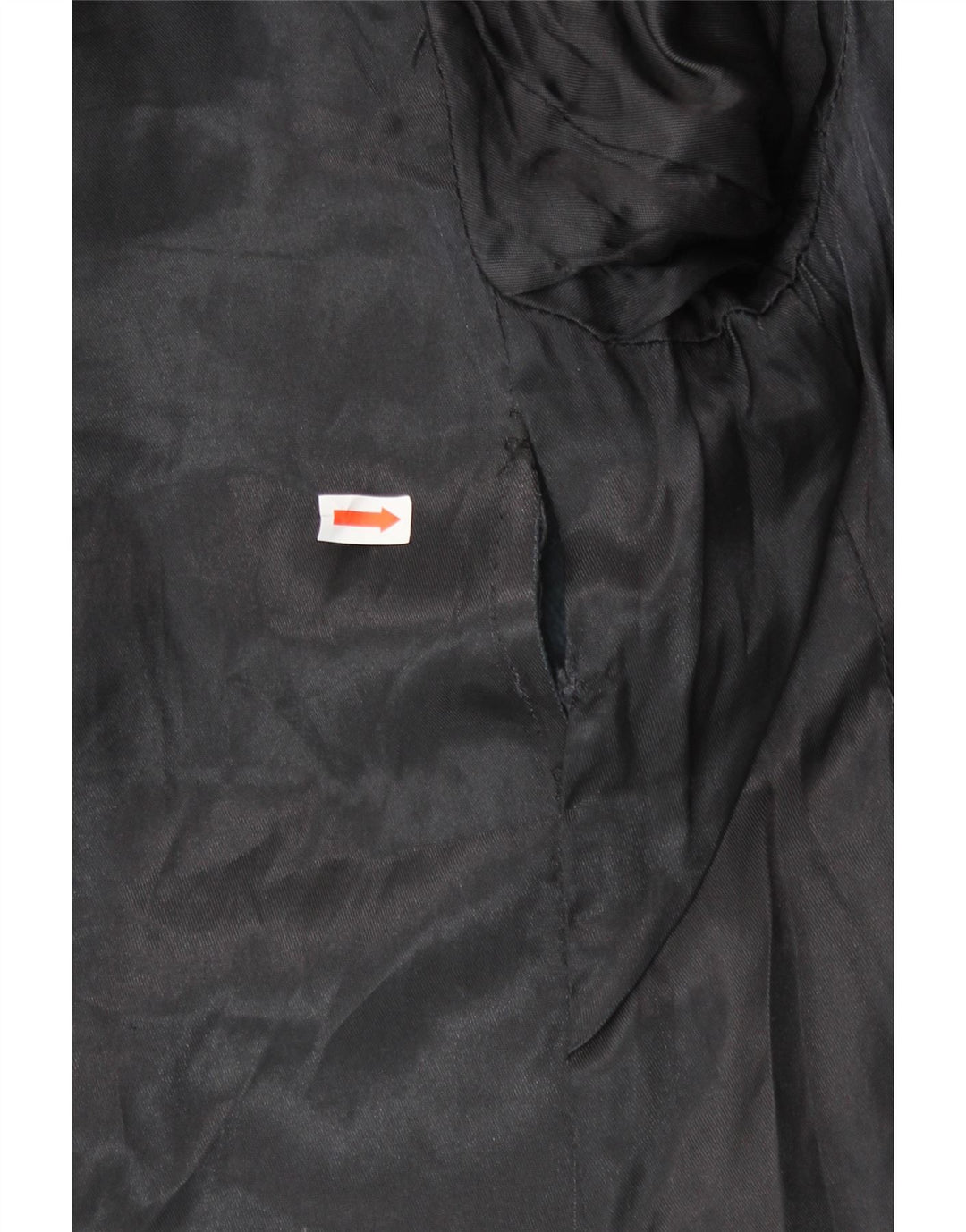 VINTAGE Damen Zweireihiger Ledermantel UK 14 Mittelschwarz