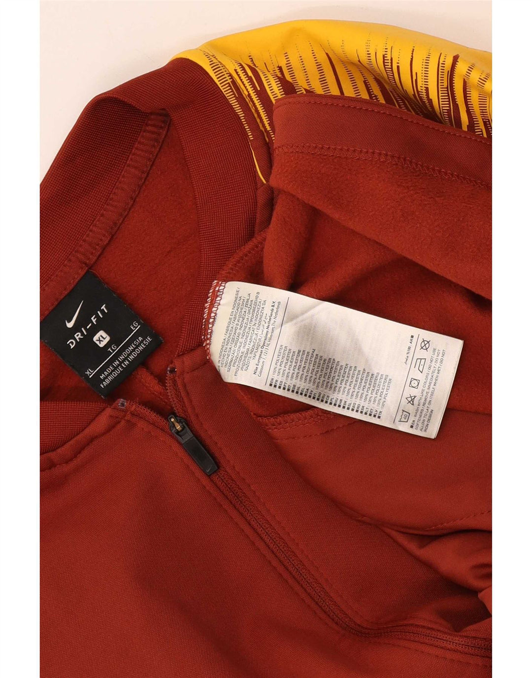 Nike Herren Roma Trainingsanzug Top Jacke XL Maroon Colourblock Polyester