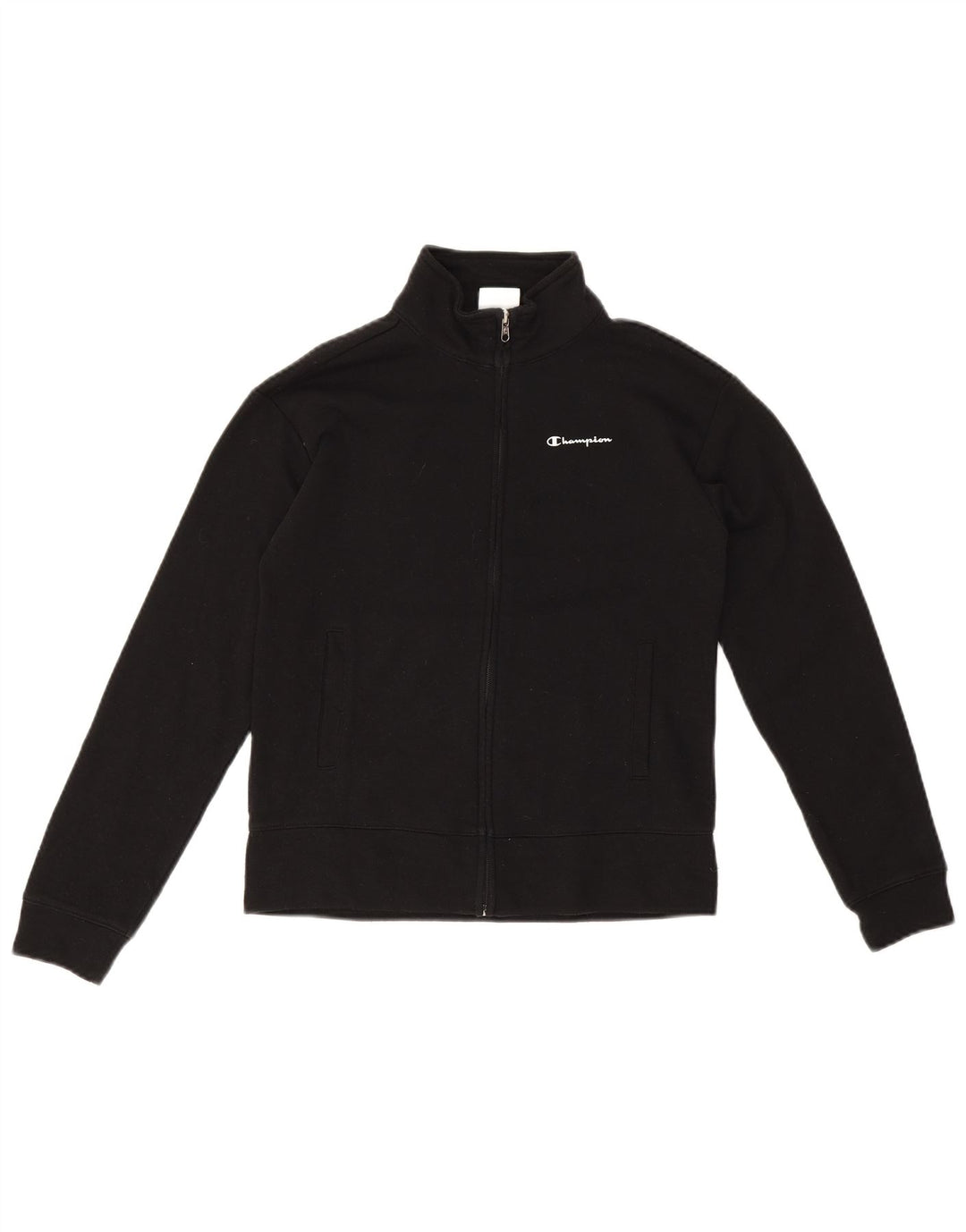 Champion Jungen-Trainingsanzugoberteil mit Grafik, 11–12 Jahre, Größe L, Schwarz