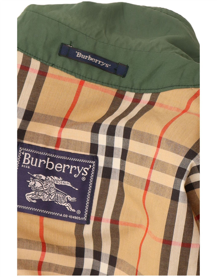 Burberrys Herren-Utility-Jacke IT 52 Large aus grüner Baumwolle