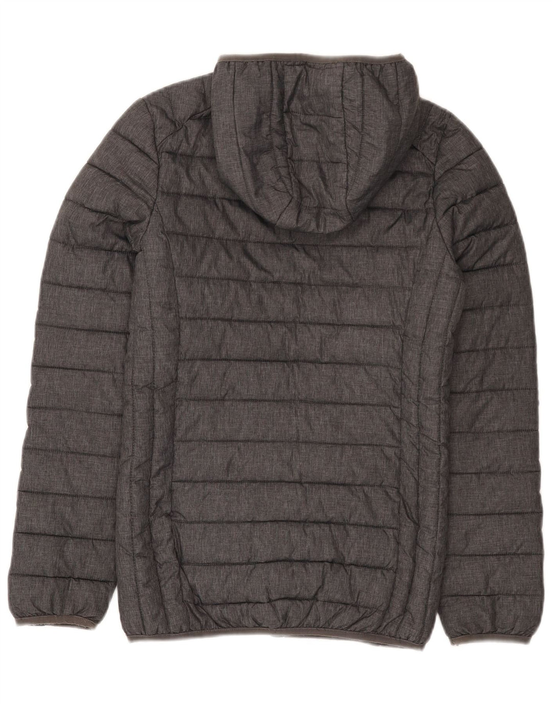 Ellesse Womens Hooded Wattierte Jacke UK 6 XS Graues Nylon