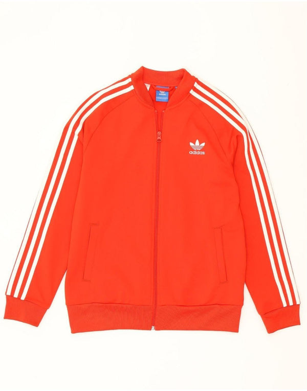 Adidas Jungen Trainingsanzug Top Jacke 13–14 Jahre, rotes Polyester