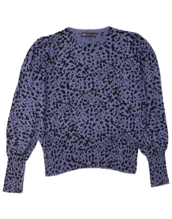 Marks & Spencer Damen-Pullover mit U-Boot-Ausschnitt, Gr. 12, Mittelblau