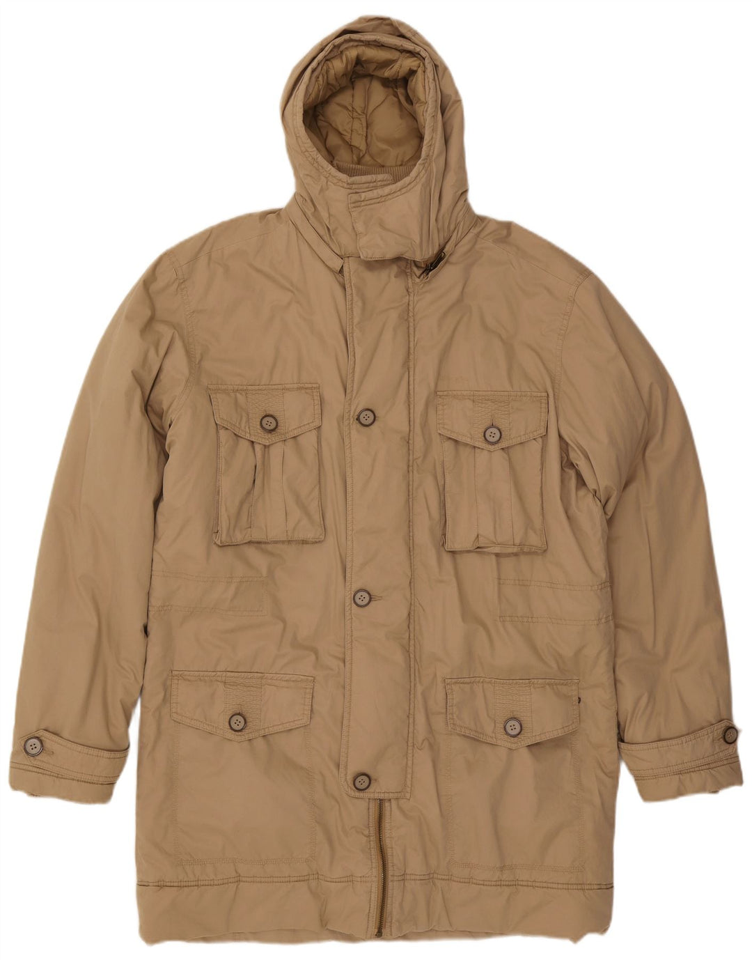 Wrangler Herren-Parka mit Kapuze, UK 44, 2XL, Beige, Polyamid