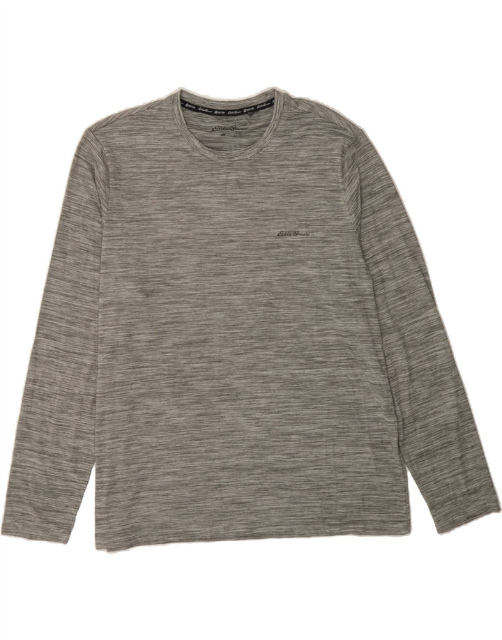 EDDIE BAUER Mens Top Long Sleeve XL Grey Polyester Vintage Eddie Bauer and Second-Hand Eddie Bauer from Messina Hembry 
