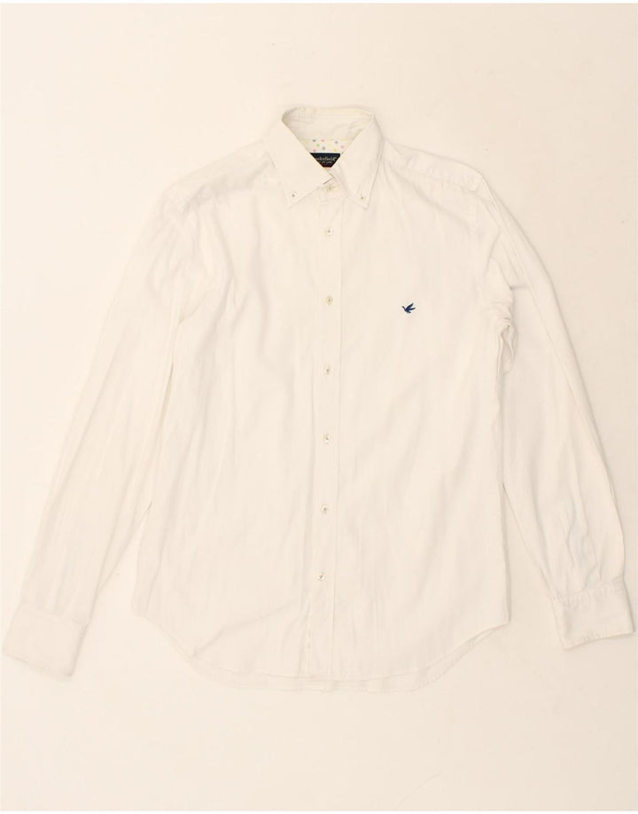 BROOKSFIELD Mens Shirt Size 39 Medium White Cotton Vintage Brooksfield and Second-Hand Brooksfield from Messina Hembry 