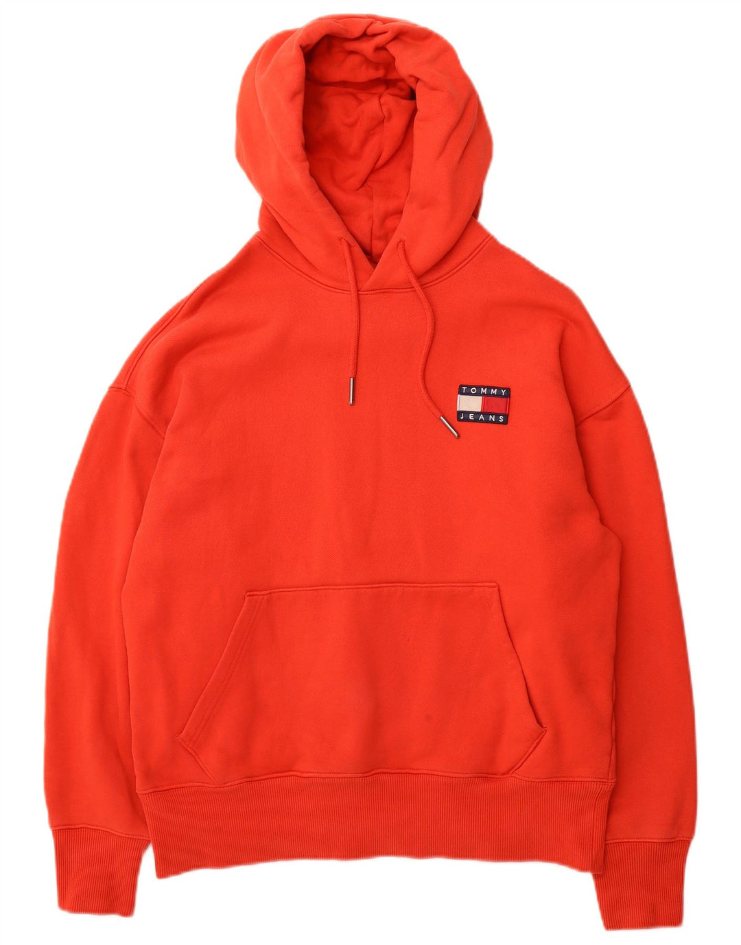 TOMMY HILFIGER Mens Hoodie Jumper Medium Red Cotton