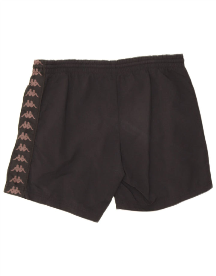 Kappa Herren Graphic Sport Shorts Medium Schwarz