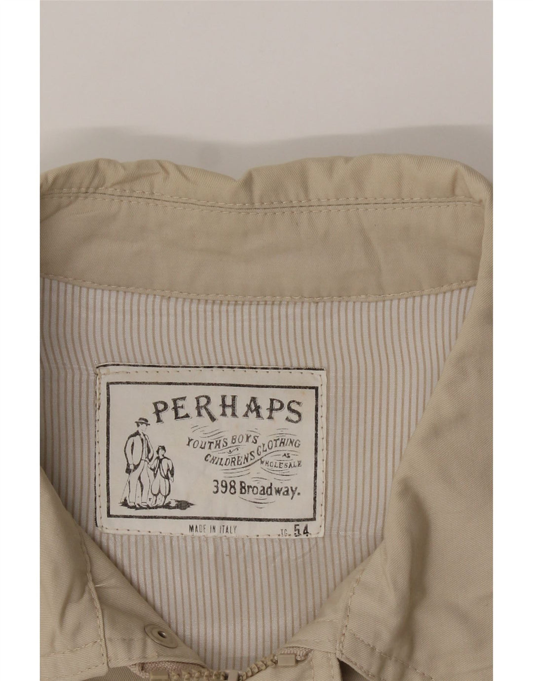 VINTAGE Mens Bomber Jacket IT 54 2XL Beige Cotton Vintage Vintage and Second-Hand Vintage from Messina Hembry 